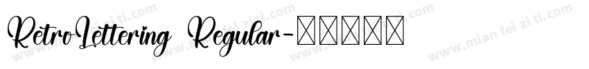 RetroLettering Regular字体转换